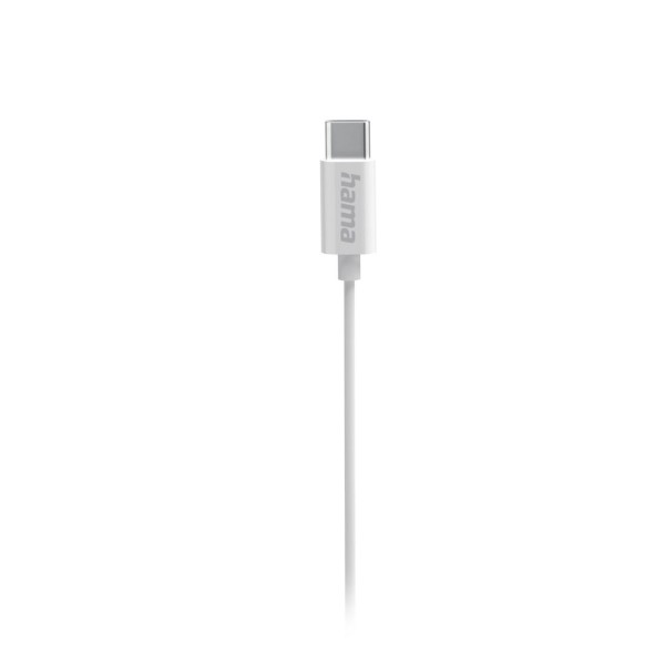 HAMA Слушалки “Curly”, USB-C, микрофон, бял