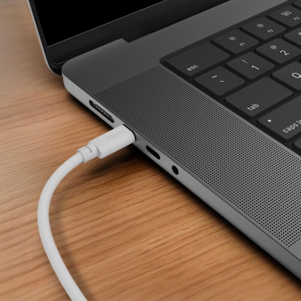 HAMA Кабел за зареждане USB-C - USB-C, 60 W, 1 m, бял