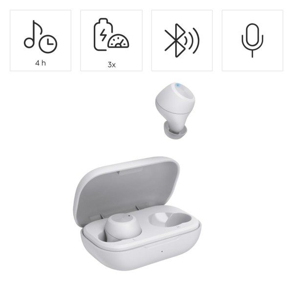Hama Блутут слушалки “Spirit Chop II”, TWS, in-Ear, бяло