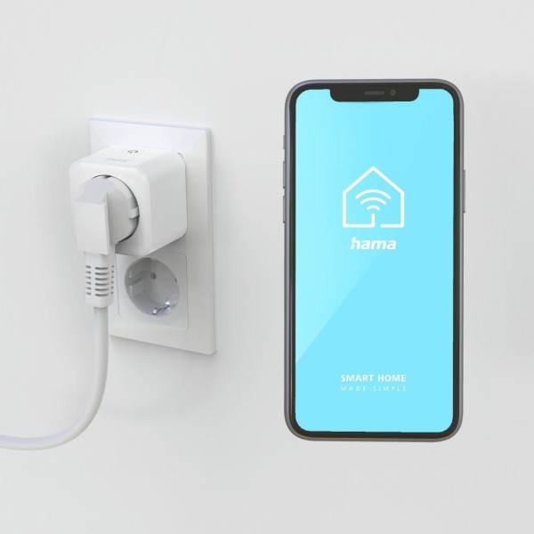 HAMA Смарт мини контакт, Wi-Fi, Гласов контрол, 3680 W