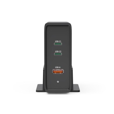 HAMA Зарядна станция 140W, USB-C, 3 порта, GaN, Power Delivery (PD)