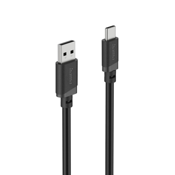 HAMA Кабел  USB-C - USB-А мъжко, 1 м, 480Мbit/ 3А,черен