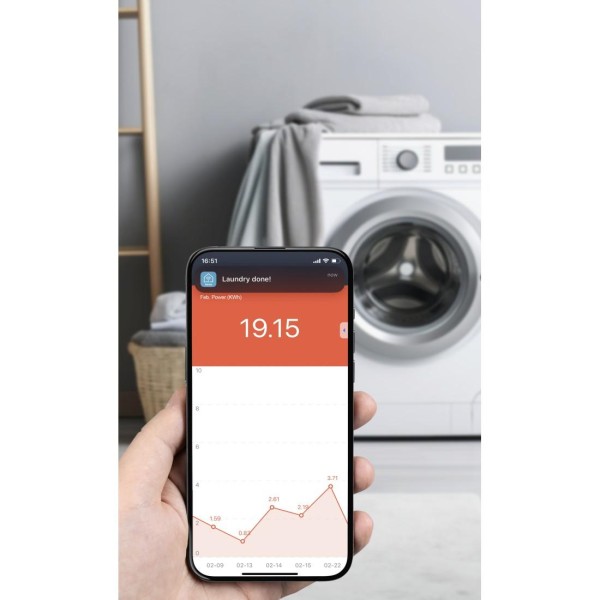 HAMA Смарт мини  WiFi контакт 3680W, 16A с прил. за измерване на консумацията на ток