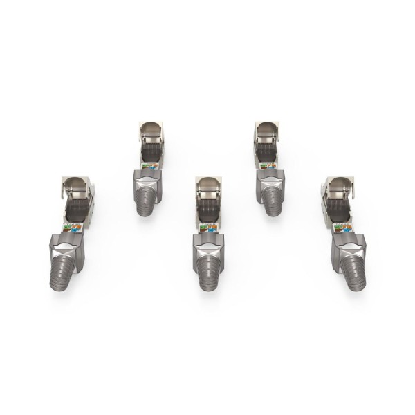 HAMA Комплект мрежови конектори, CAT 6a, 10 Gbit/s, екраниран, инсталиране без инструменти, 5 бр