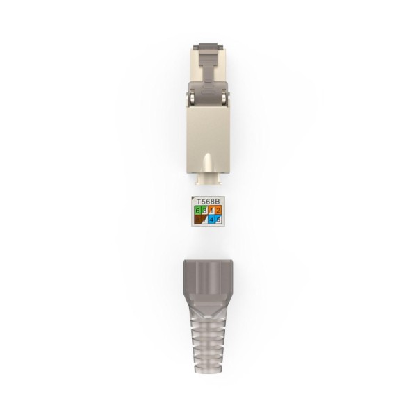 HAMA Комплект мрежови конектори, CAT 6a, 10 Gbit/s, екраниран, инсталиране без инструменти, 5 бр