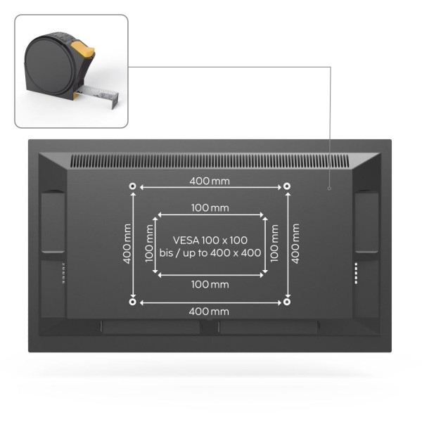 Стенна стойка за OLED телевизор FULLMOTION, 400x400, 165 см (65