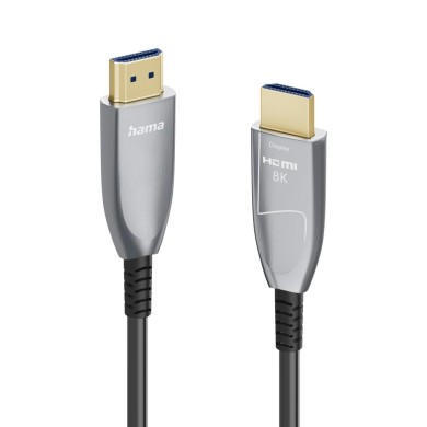 HAMA Активен оптичен HDMI кабел, ултра високоскоростен, AOC, сертифициран, 8K, 15 м