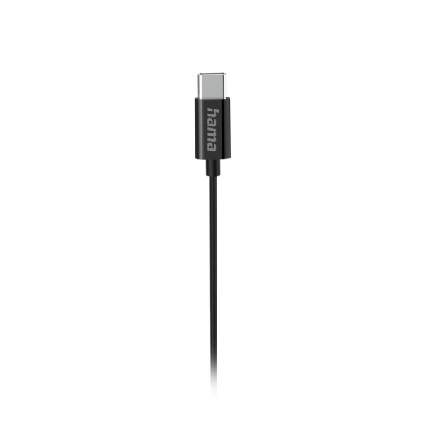 HAMA Слушалки “Curly”, USB-C, микрофон, черен