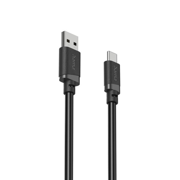 HAMA Кабел  USB-C - USB-А мъжко, 1 м, 480Мbit/ 3А,черен
