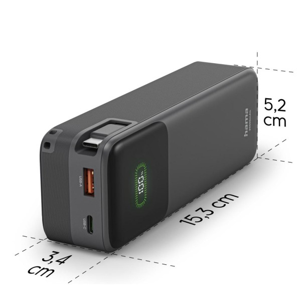 HAMA Външна батерия „Roll Up“, 20000 mAh, 45 W