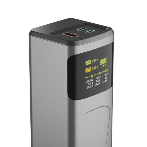 HAMA Външна батерия „High Power“, 200 W, 24000 mAh, 2x USB-C, USB-A, бързо зареждане