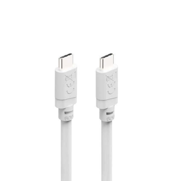 HAMA Кабел за зареждане USB-C - USB-C, 60 W, 1 m, бял