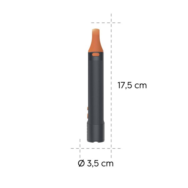 HAMA LED Фенер „FLX600“, батерии 3 х ААА, удароустойчив, алуминиев, 4 режима + SOS