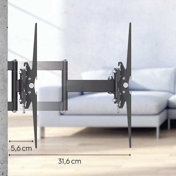 Стенна стойка за телевизор, Fullmotion, 122 cm (48