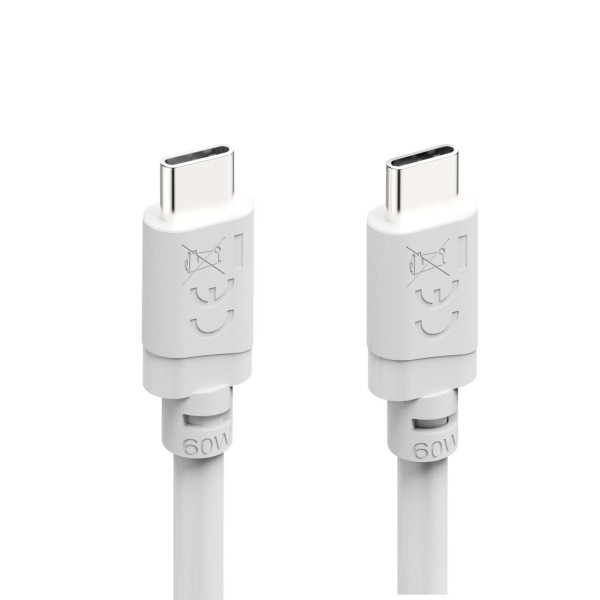 HAMA Кабел за зареждане USB-C - USB-C, 60 W, 1 m, бял